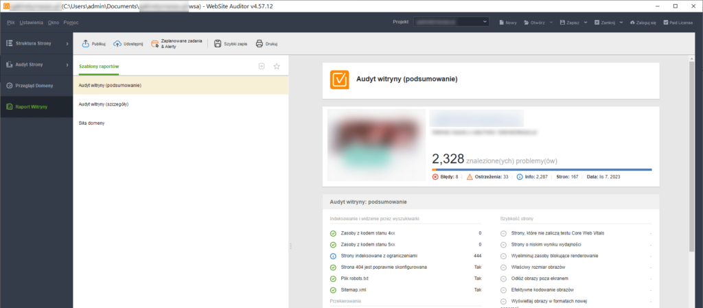 Website Auditor narzędzie do audytu seo